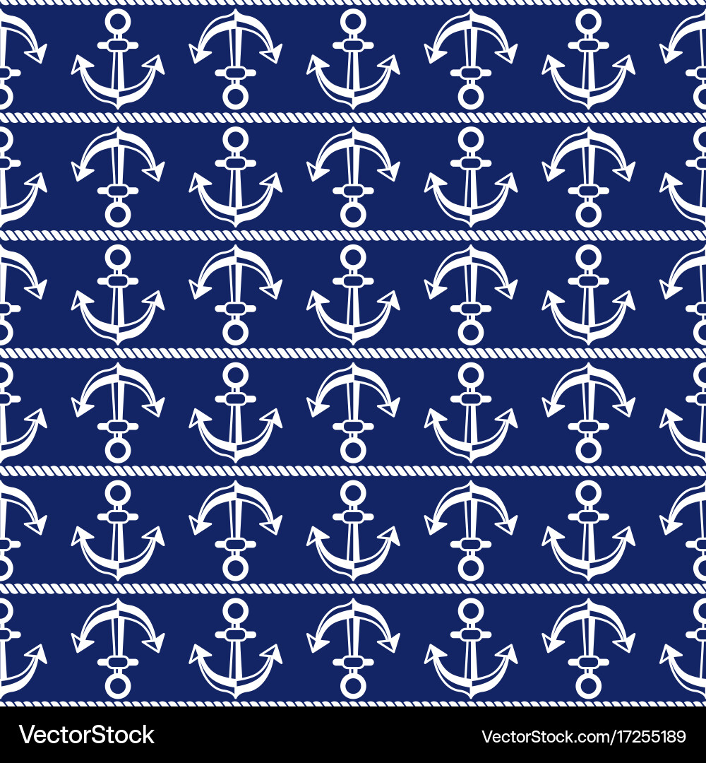 Seamless pattern with anchors ongoing backgrounds Vector Image