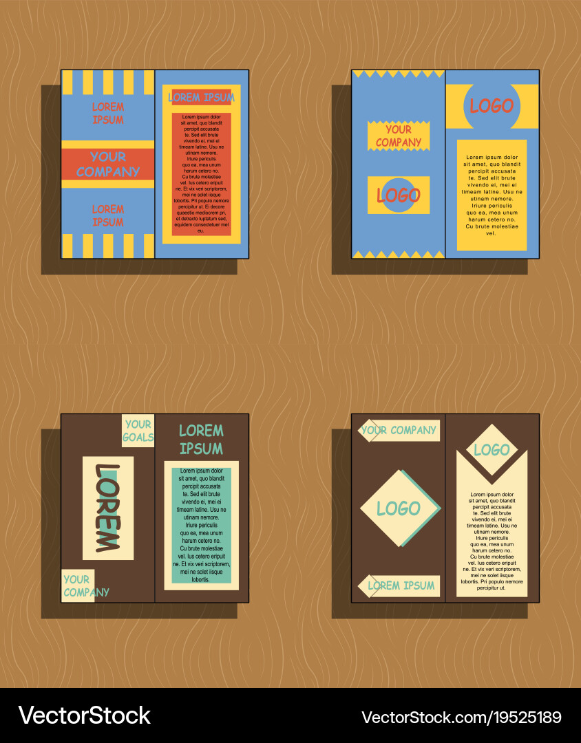 Set of layout background for art template vector image
