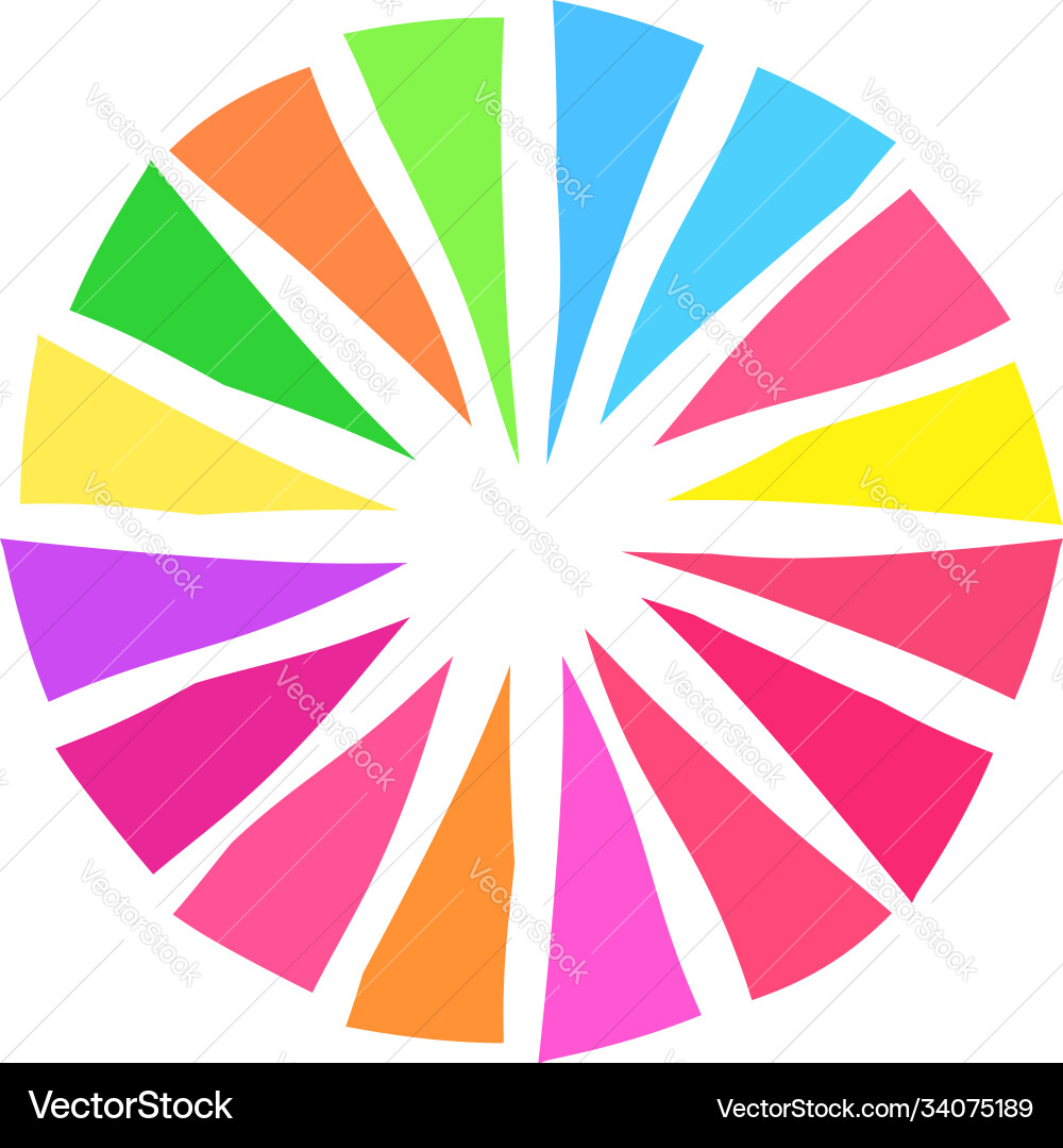 Simple pie chart-graph and diagram circle Vector Image