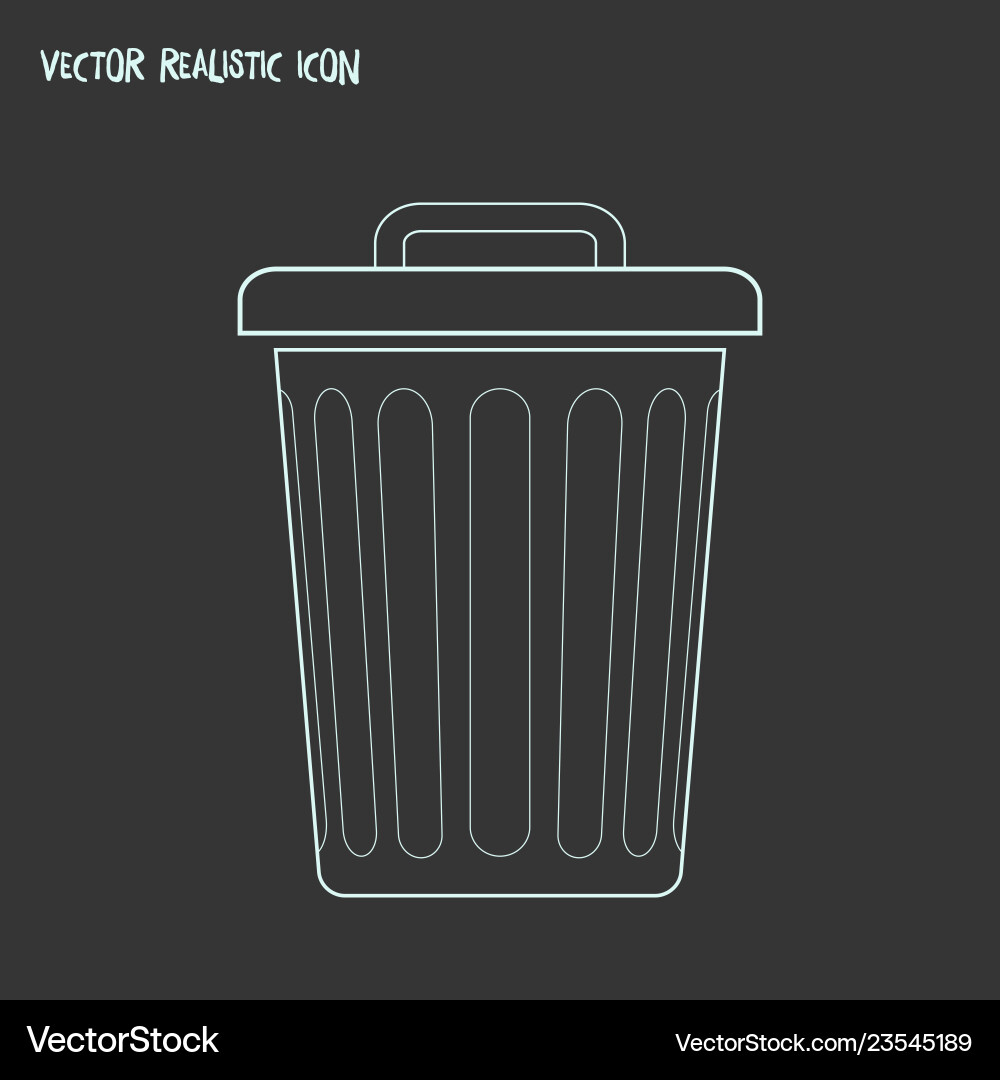 Trash can icon line element Trash can icon line element Vector Image