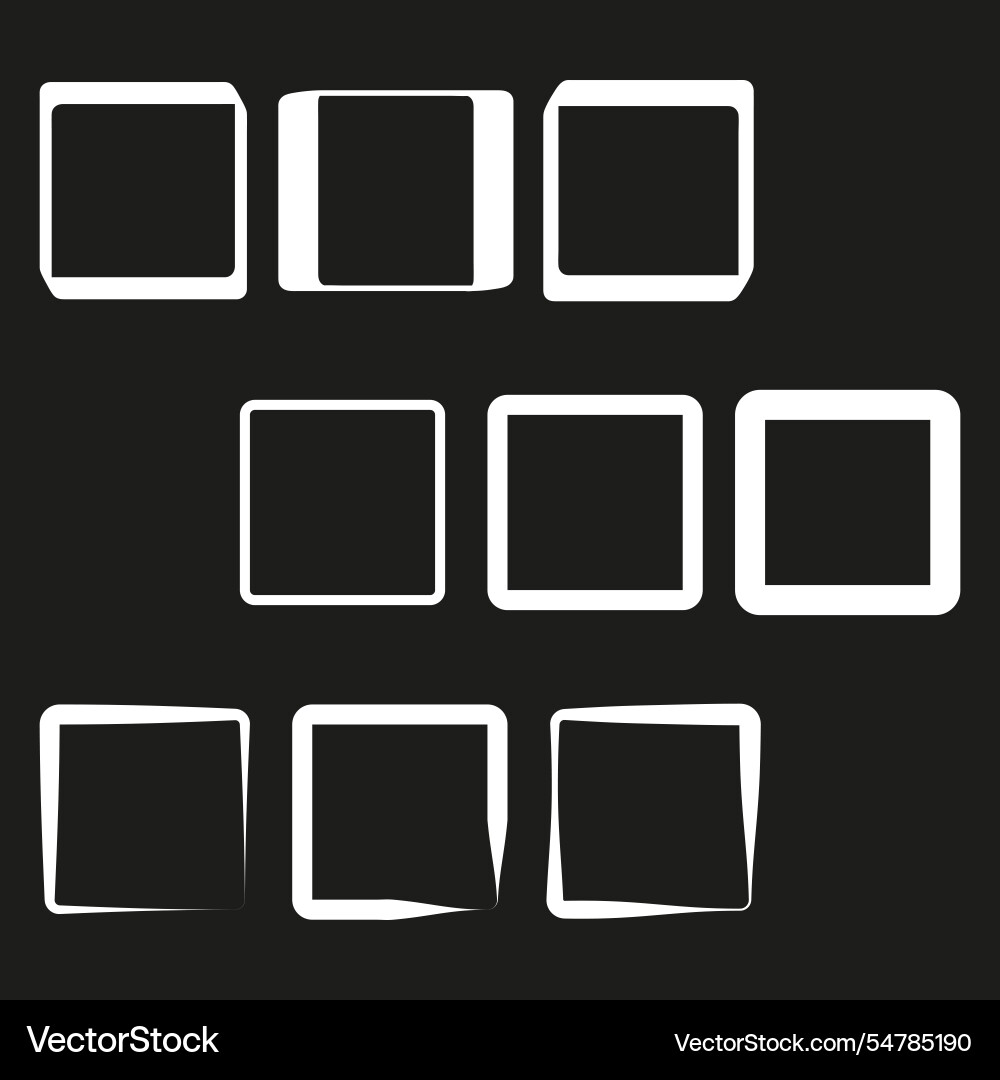 Abstract frame design modern square shapes Vector Image