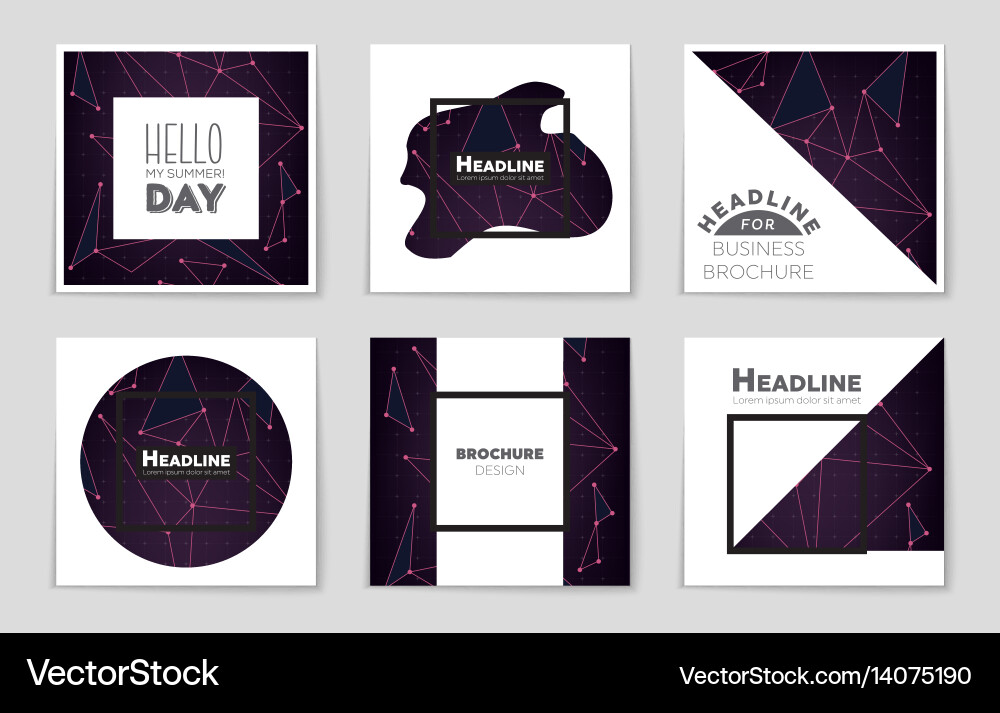 Abstract layout background set for art Vector Image