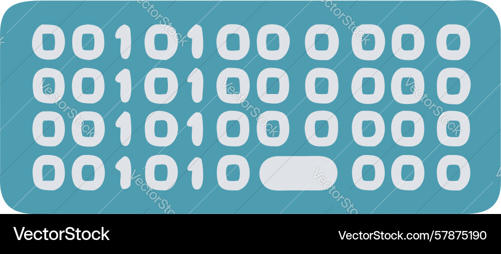 Binary data digital language for computing vector image