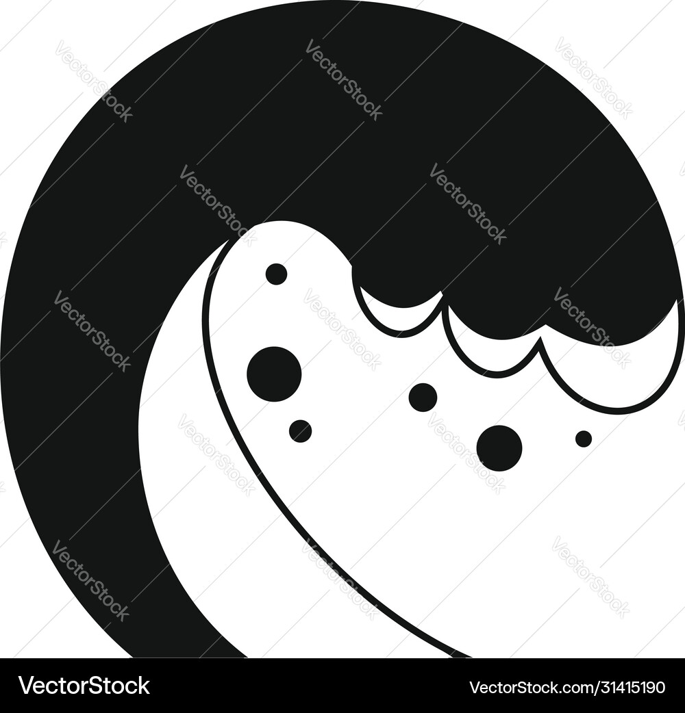 Building tsunami icon simple style Building tsunami icon simple style Vector Image
