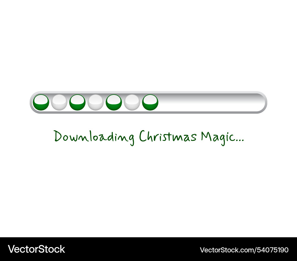 Christmas loading web progress bar in ball toy Vector Image
