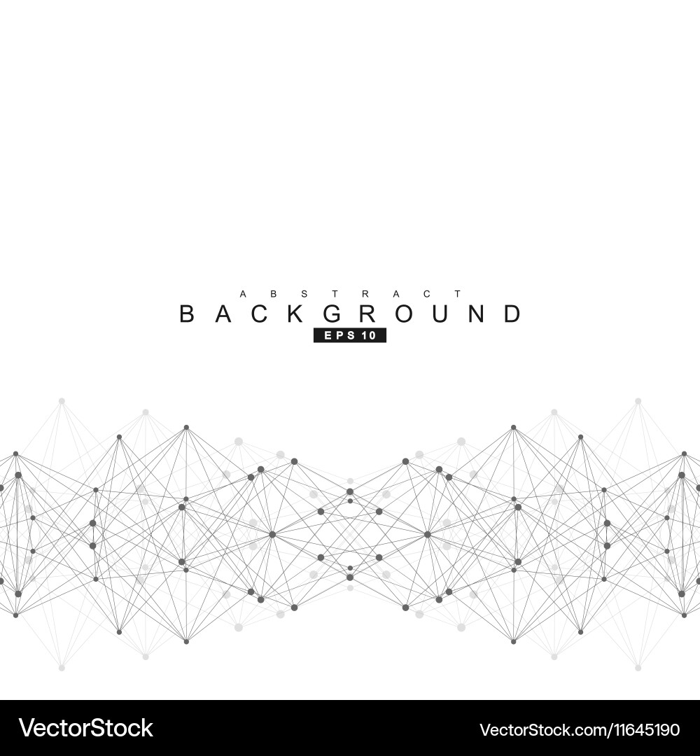 Geometric abstract background with connected line vector image