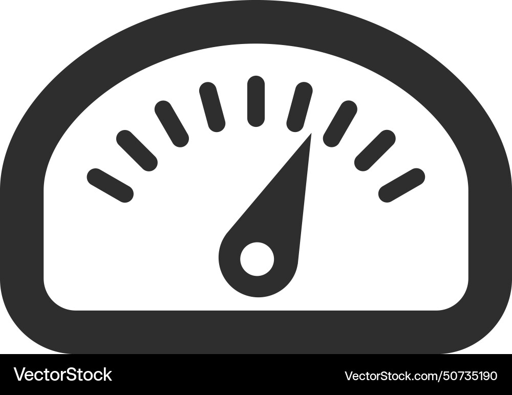 Geschwindigkeitsmesser schwarz Icon Control Panel Symbol Vektorbild