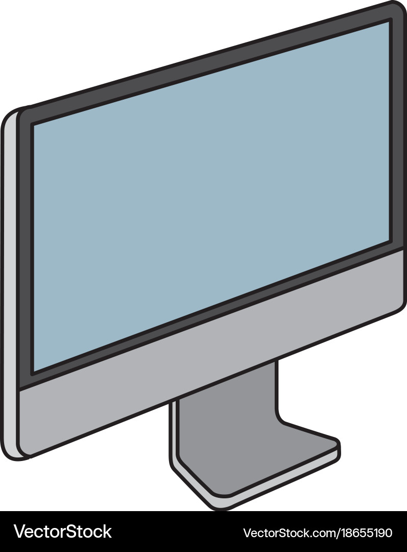 Monitor computer technology device screen blank Vector Image