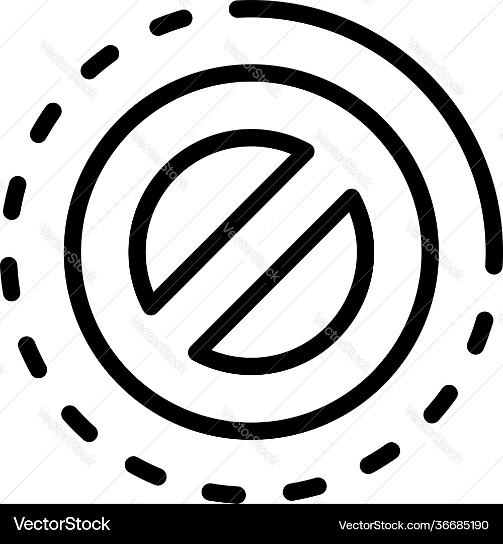 Rejection interface icon outline style Rejection interface icon outline style vector image
