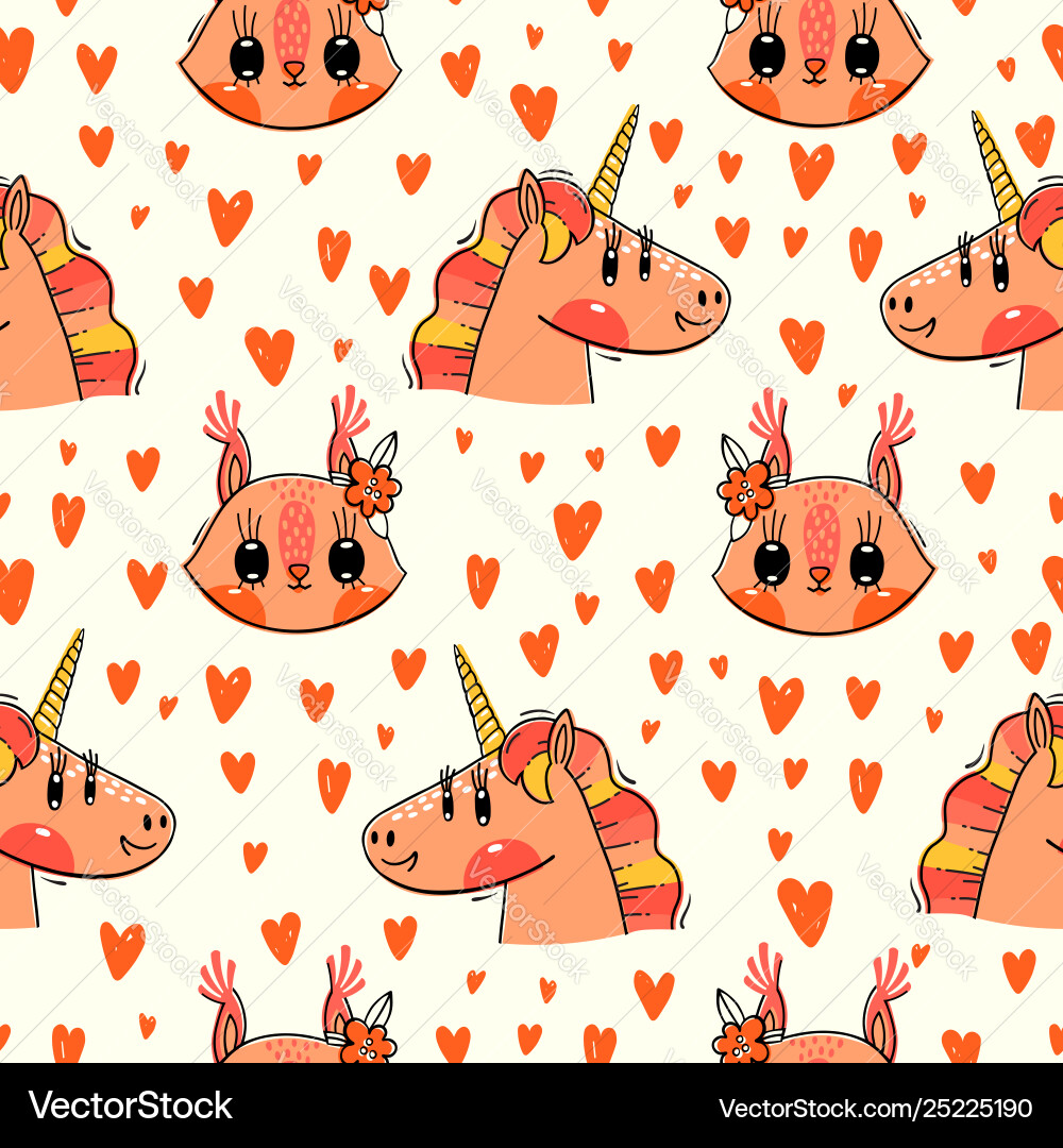 Seamless pattern with faces squirrel vector image