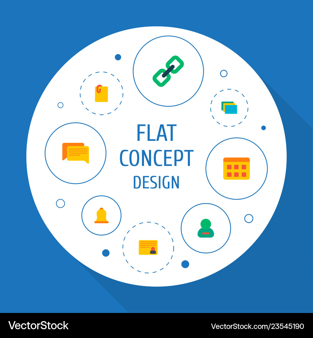 Set of project icons flat style symbols with add Set of project icons flat style symbols with add Vector Image