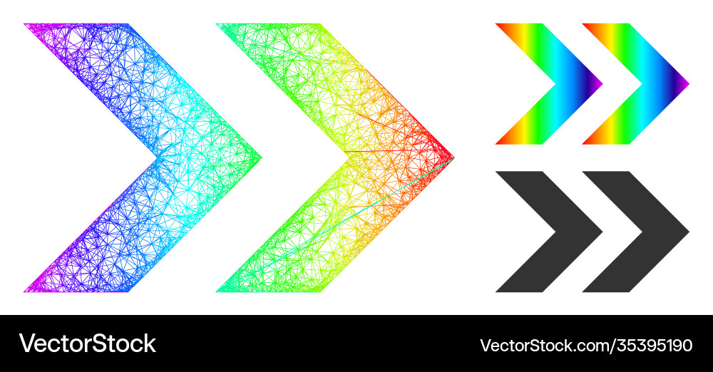 Spectral net mesh gradient shift right icon Spectral net mesh gradient shift right icon Vector Image
