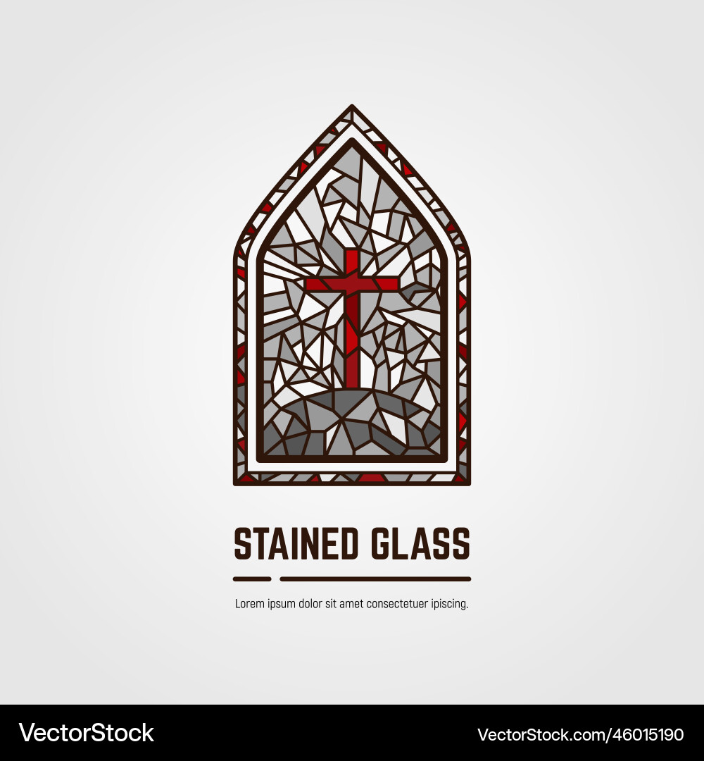 Stained glass line Stained glass line vector image