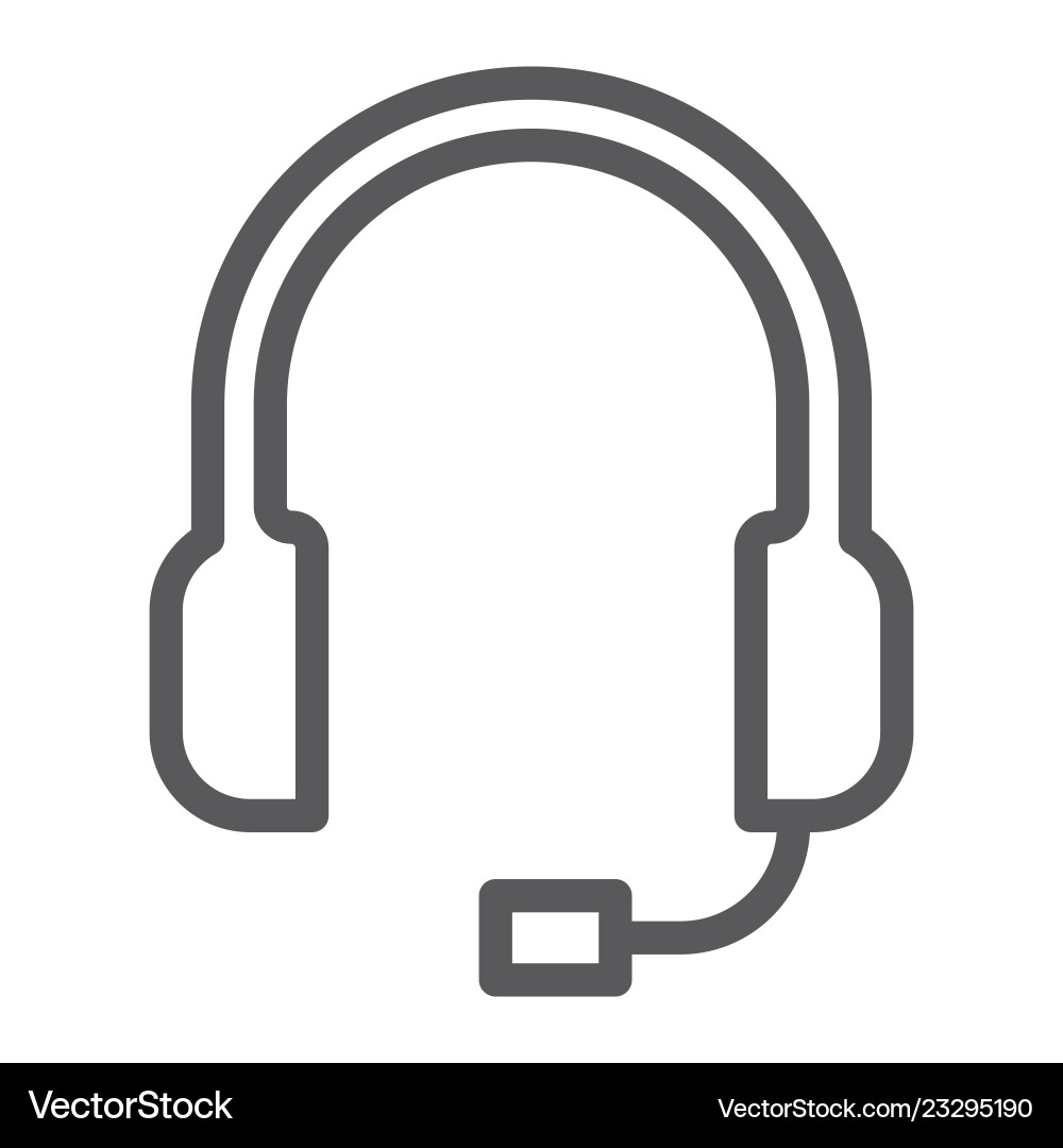 Support line icon helpline and operator headset Vector Image