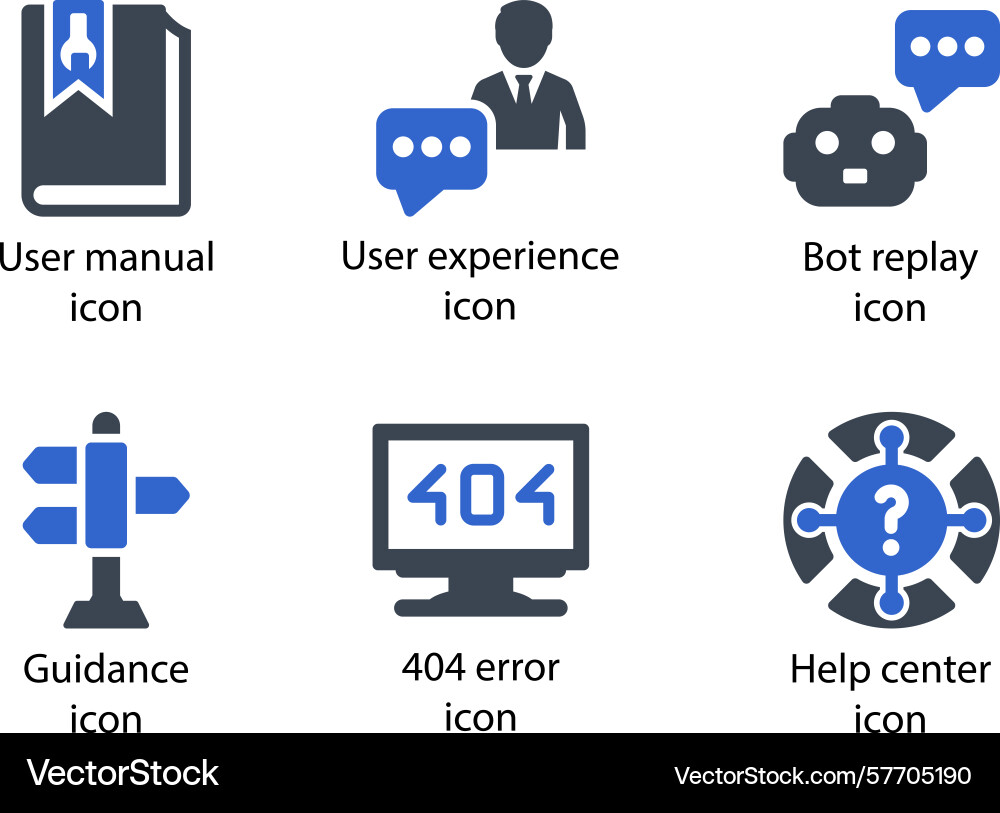 User manual experience bot replay guidance Vector Image