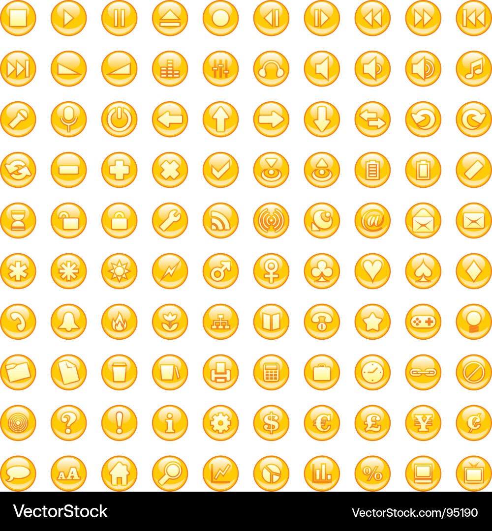 Web icon set vector image