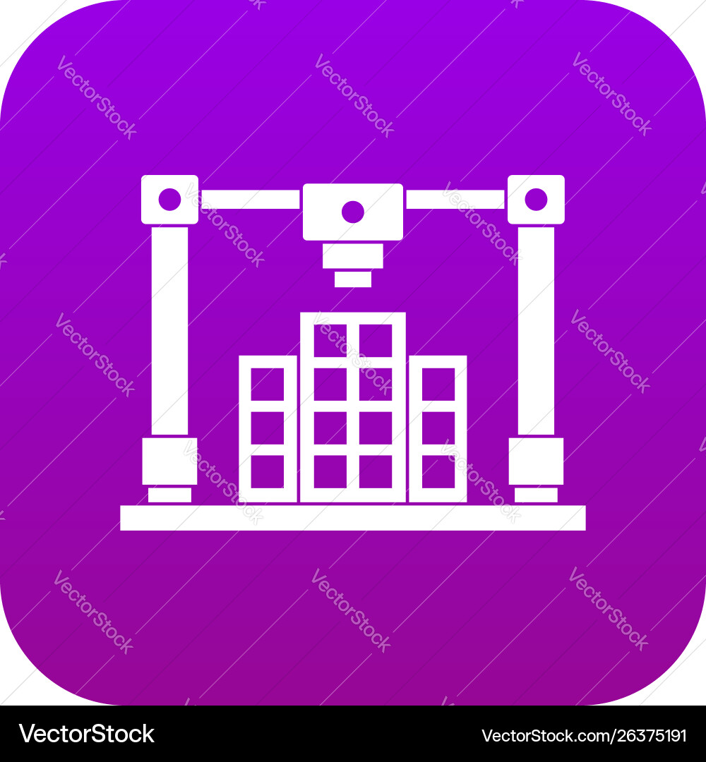 3D Drucker Layout Gebäude Symbol 3D Drucker Layout Gebäude Symbol vektorbild