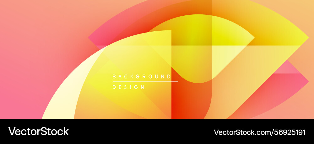 Abstract gradient shapes overlap creating warm Vector Image