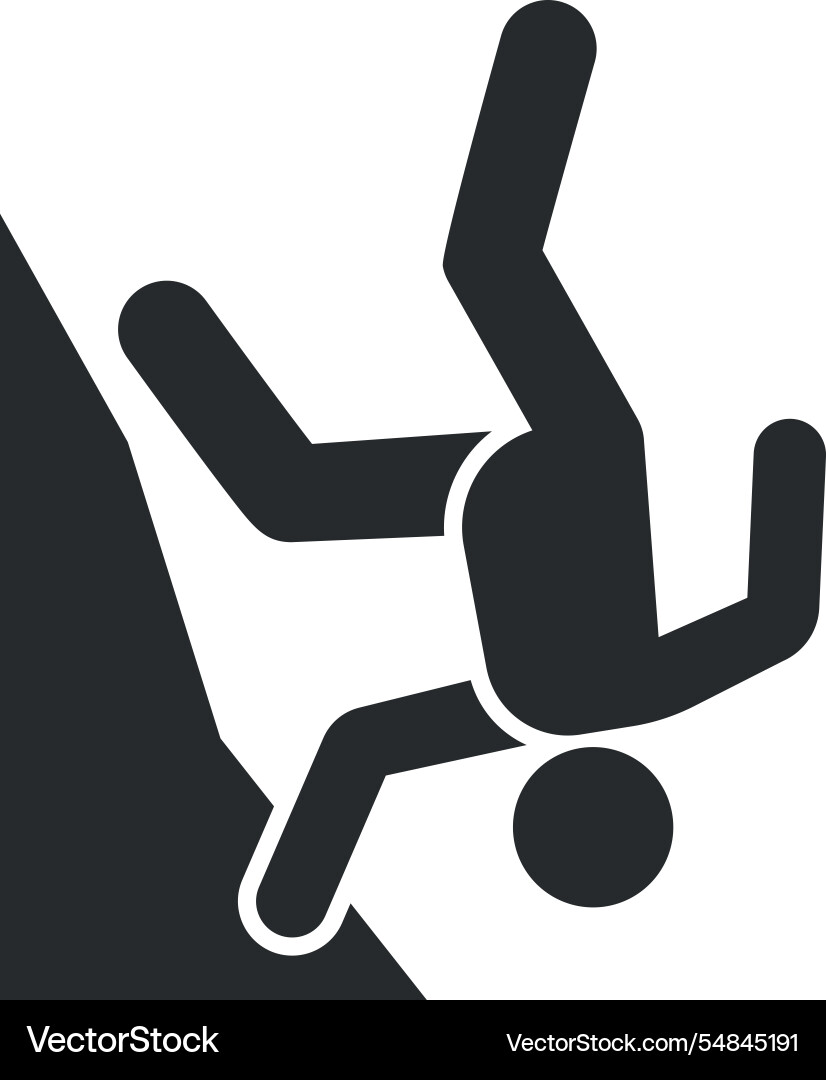 Beware of falling from height Vector Image