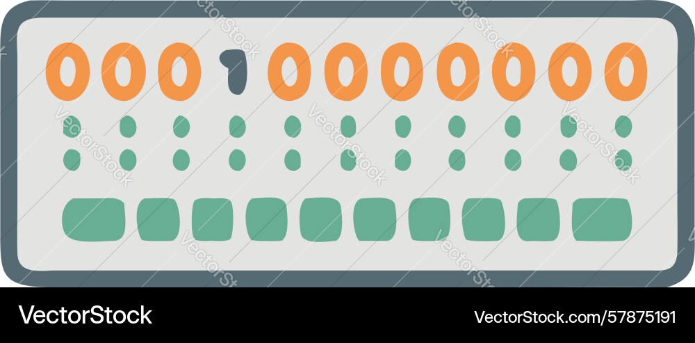 Binary board visualizing digital information Vector Image