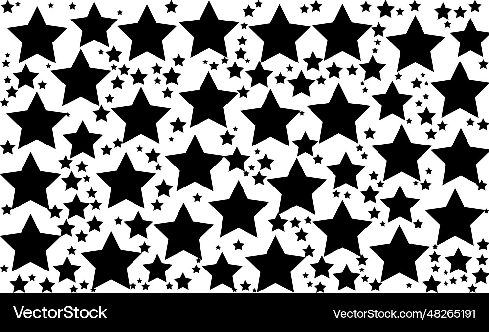 Black random stars seamless pattern Black random stars seamless pattern vector image