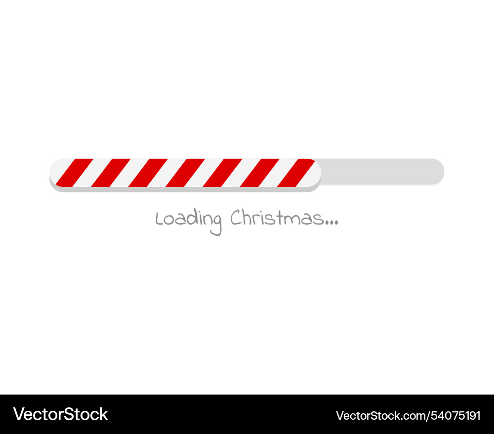 Christmas loading candy style web progress bar Christmas loading candy style web progress bar Vector Image