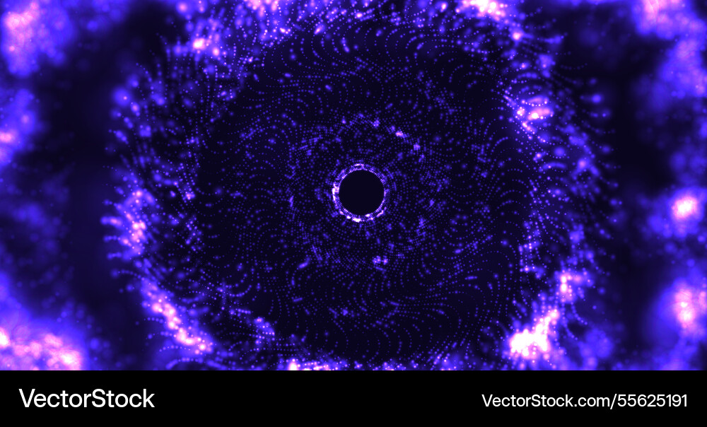 Cosmic Particle Vortex Tunnel vector image