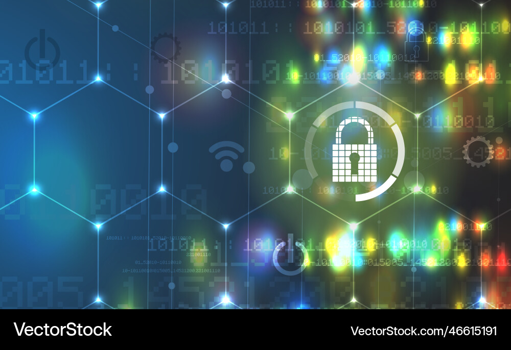 Cybersecurity and information or network Vector Image
