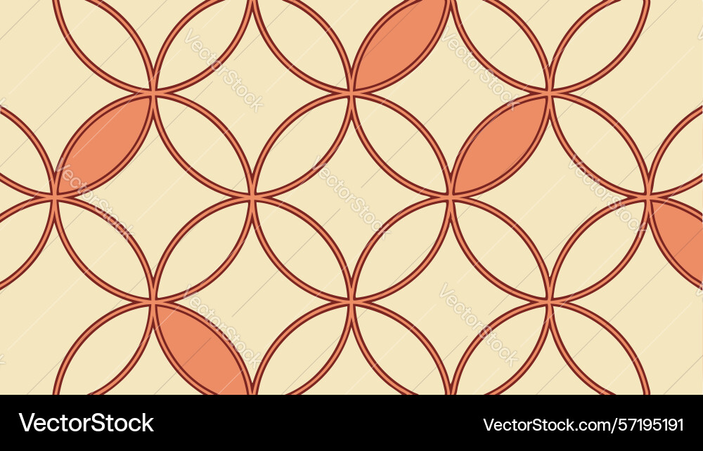 Elegant interlocking circle pattern abstract vector image