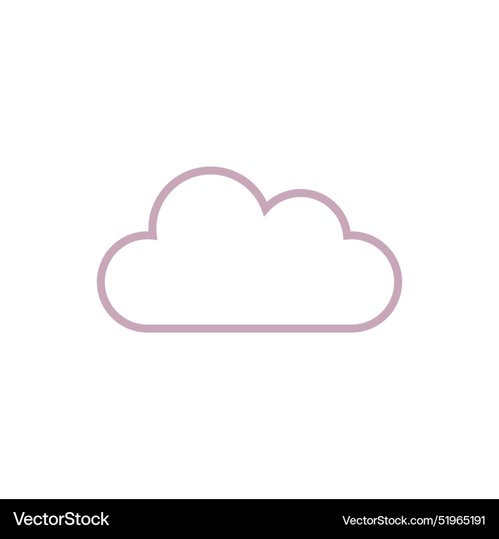 Flat cloud icon symbol Royalty Free Vector Image