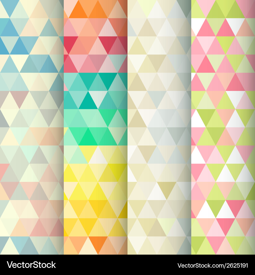 Geometric Triangle Patterns vector image