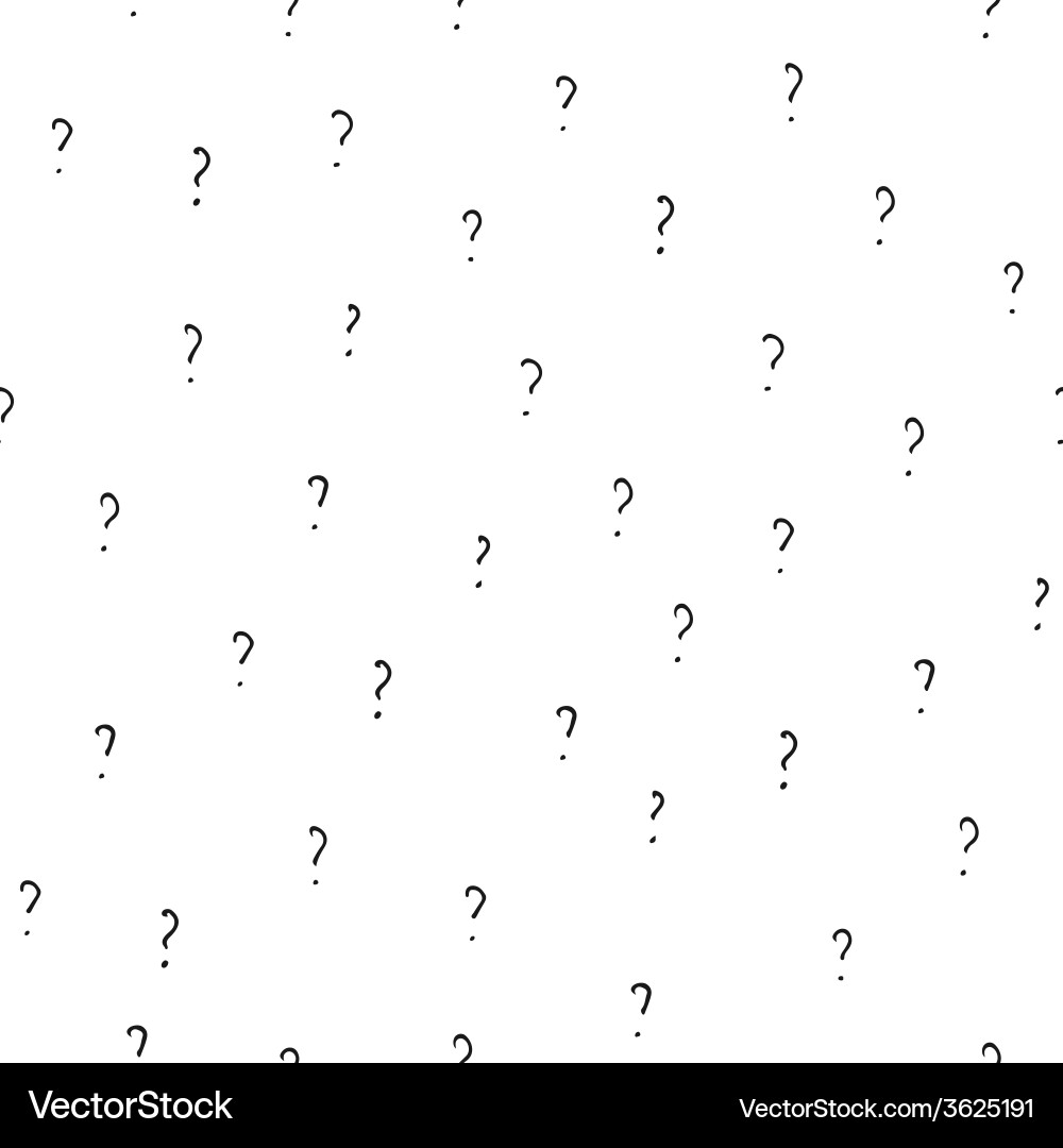 Hand Drawn Question Marks Pattern vector image