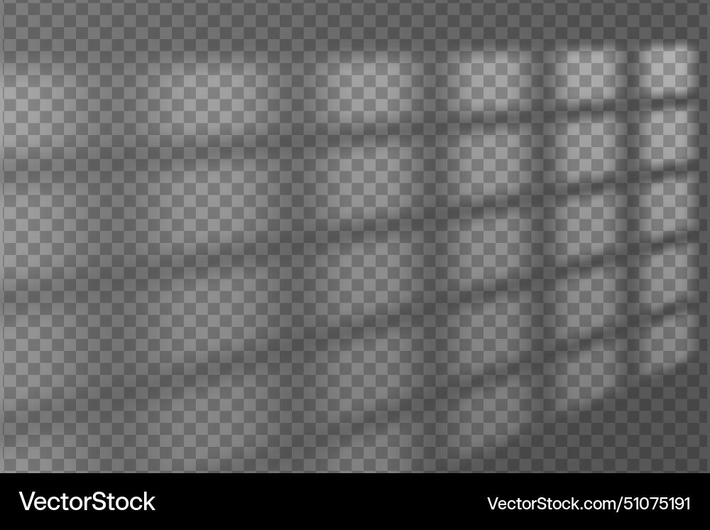 Light effect shadow overlay from window isolated vector image