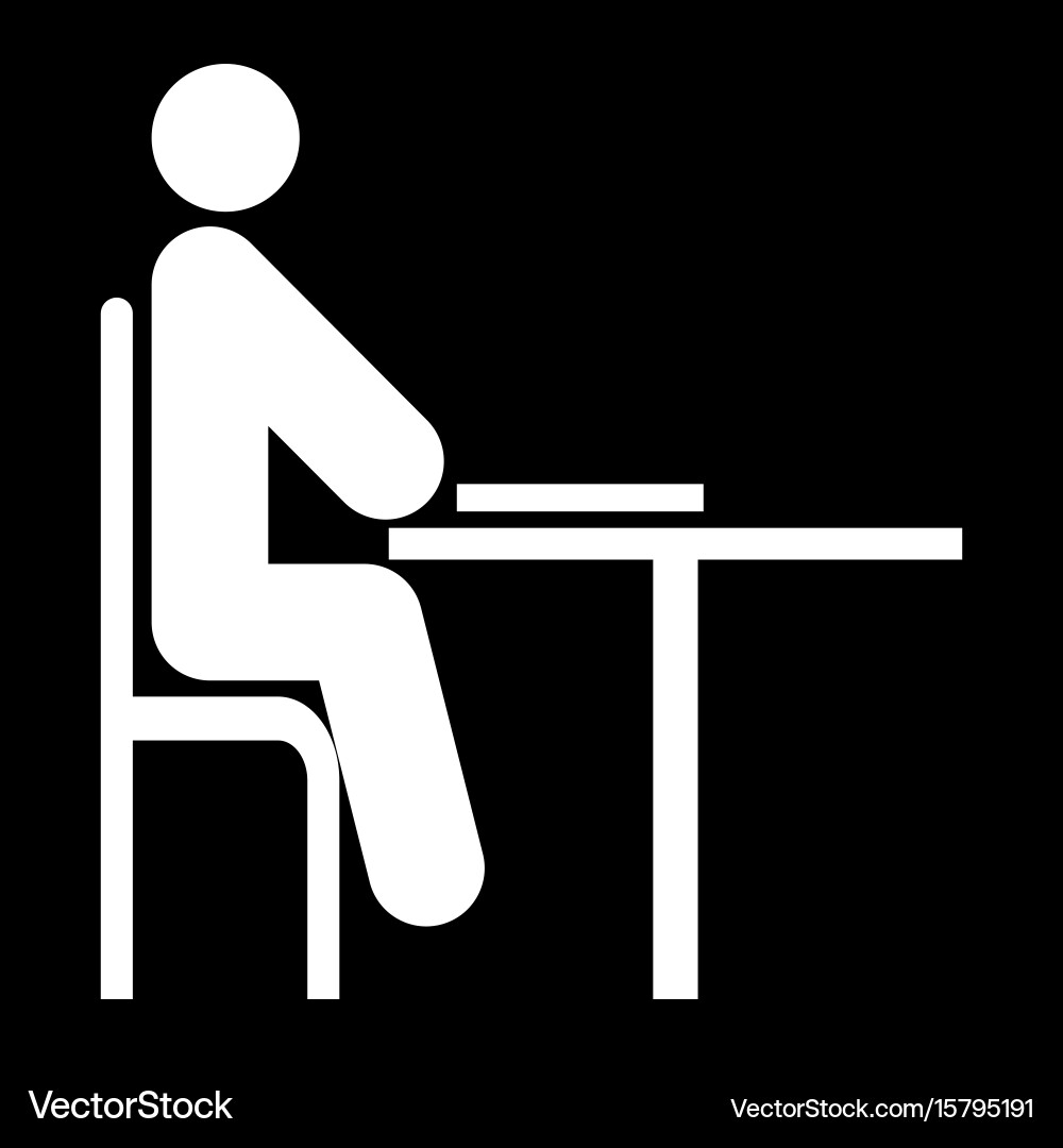 Man with notepad - stick icon Vector Image