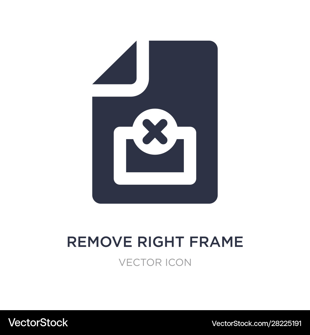 Remove right frame icon on white background Vector Image