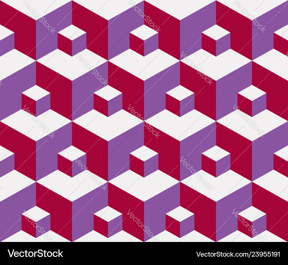 Seamless pattern 3d cube Vector Image