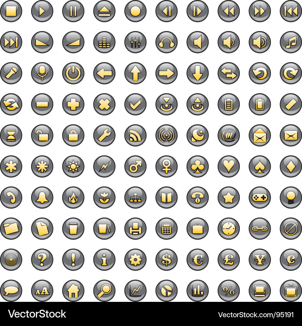 Web icon set vector image