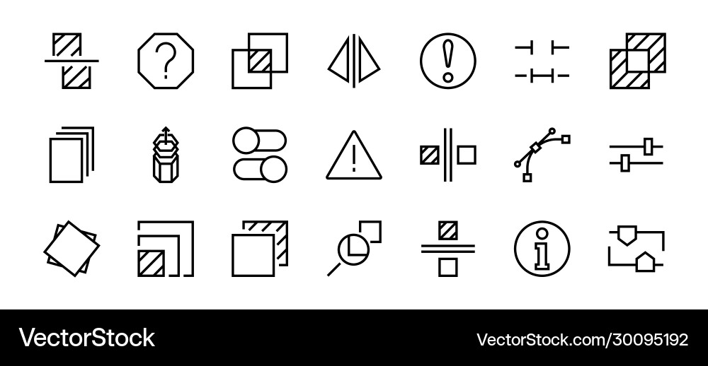 A simple set image editing related line Vector Image
