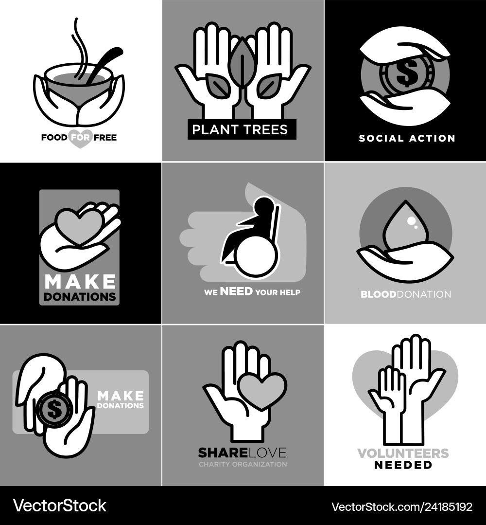 Charity blood or donation medical Charity blood or donation medical vector image