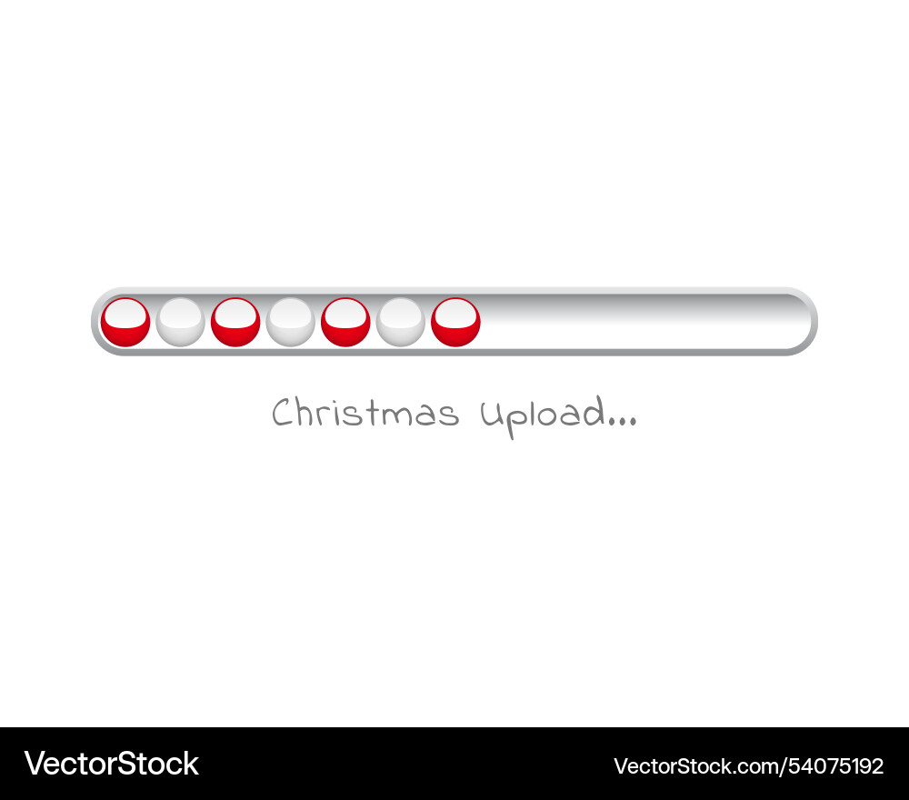 Christmas loading web progress bar in ball toy Vector Image