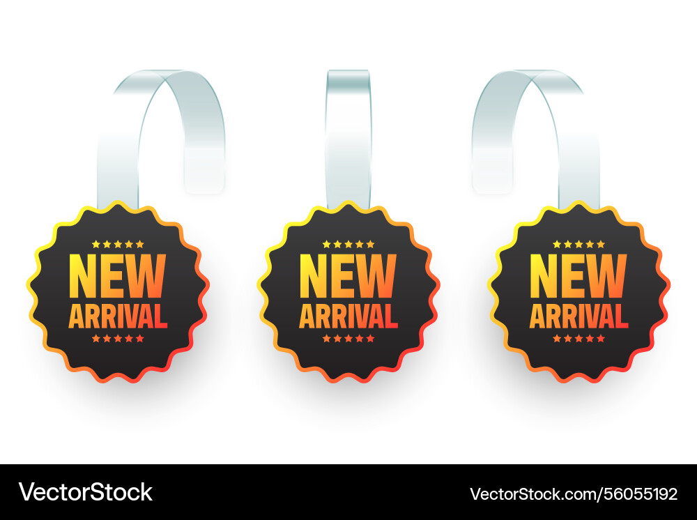 Colorful neon supermarket promotional wobblers Colorful neon supermarket promotional wobblers vector image