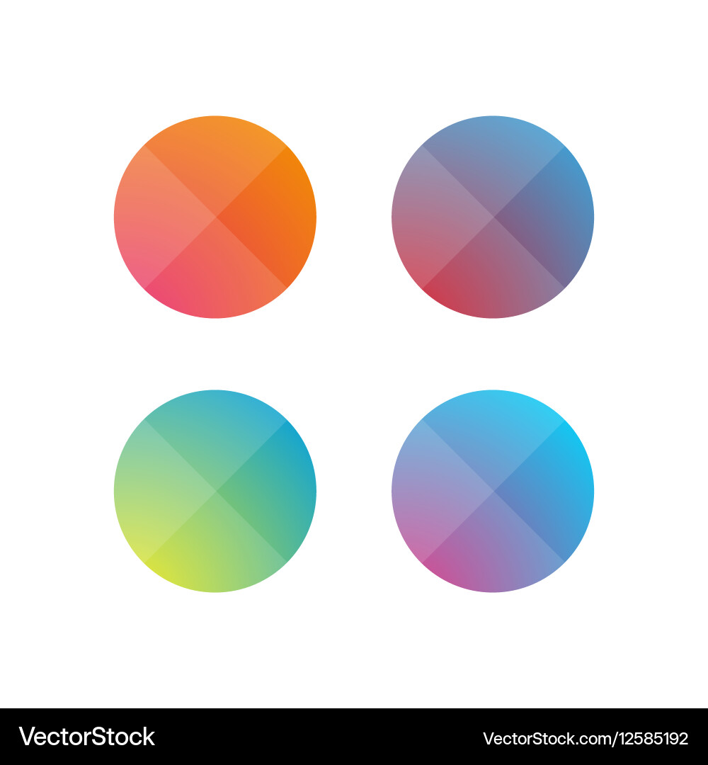 Empty button set flat design vector image