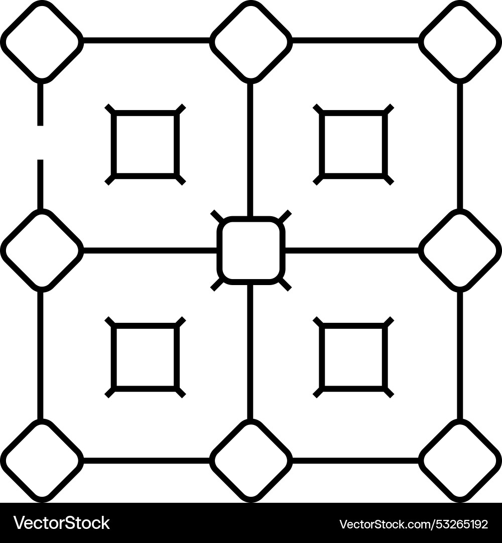 Error correction quantum technology line icon Error correction quantum technology line icon vector image