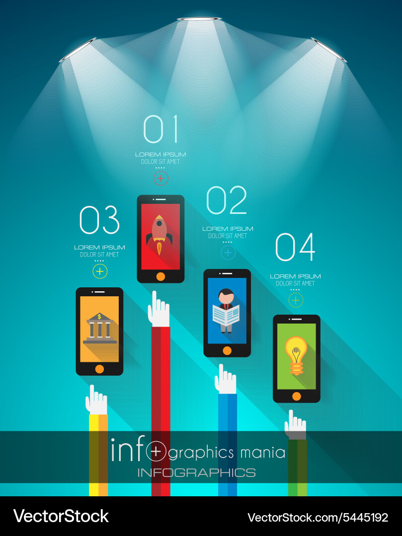 Flat ui design concepts for unique infographics Vector Image