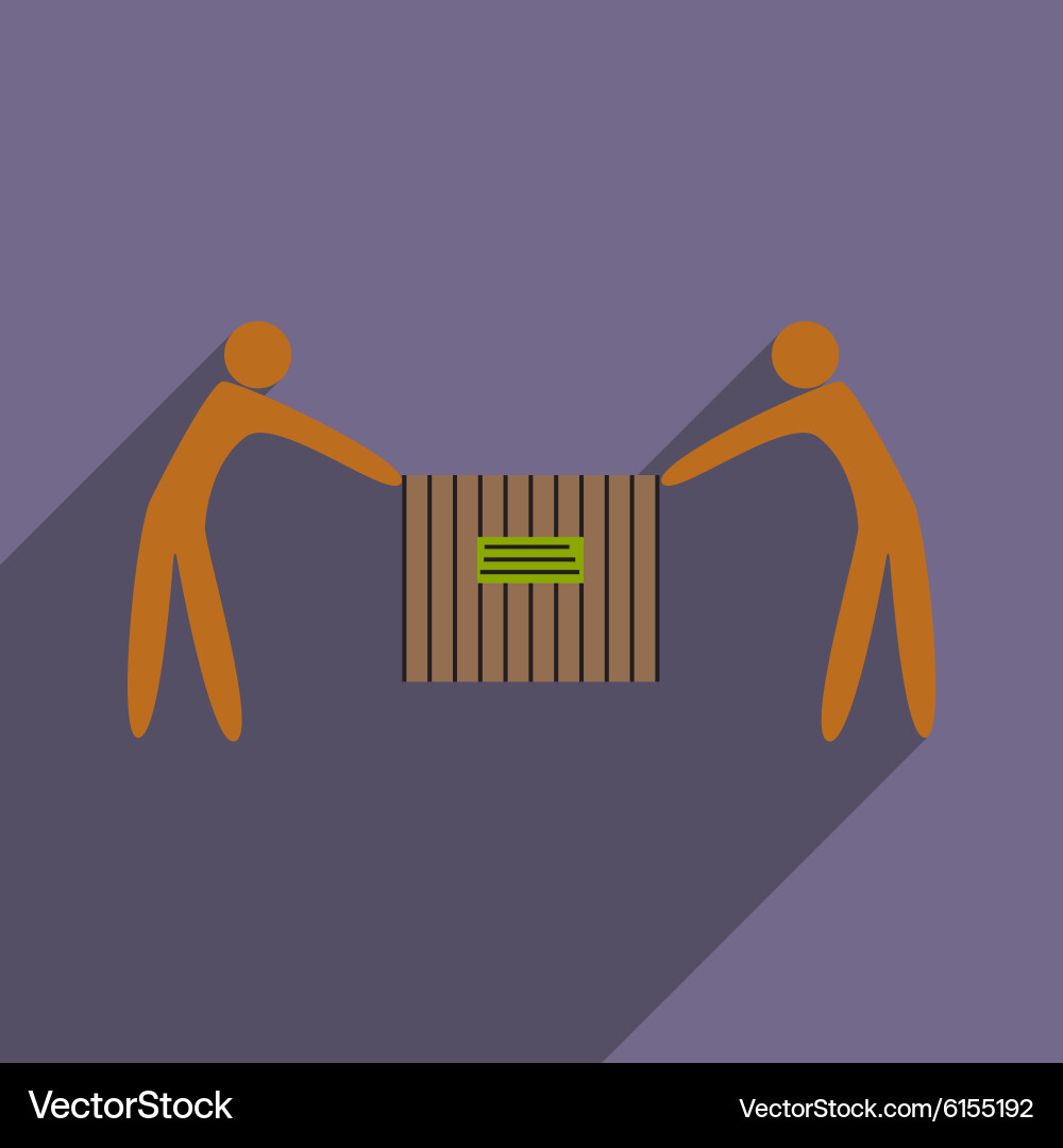 Flat with shadow icon and mobile application Vector Image