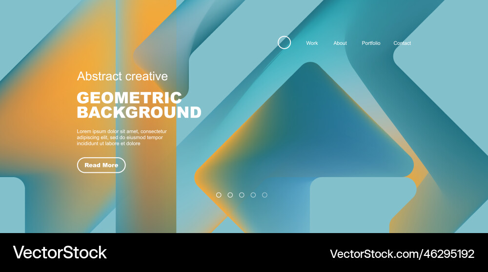Fluid gradient triangles landing page background Fluid gradient triangles landing page background vector image