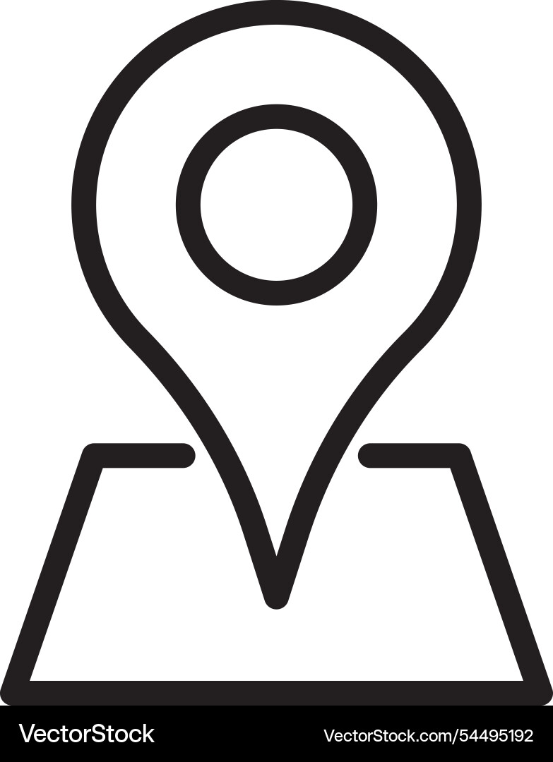 Gps map location pointer icon vector image