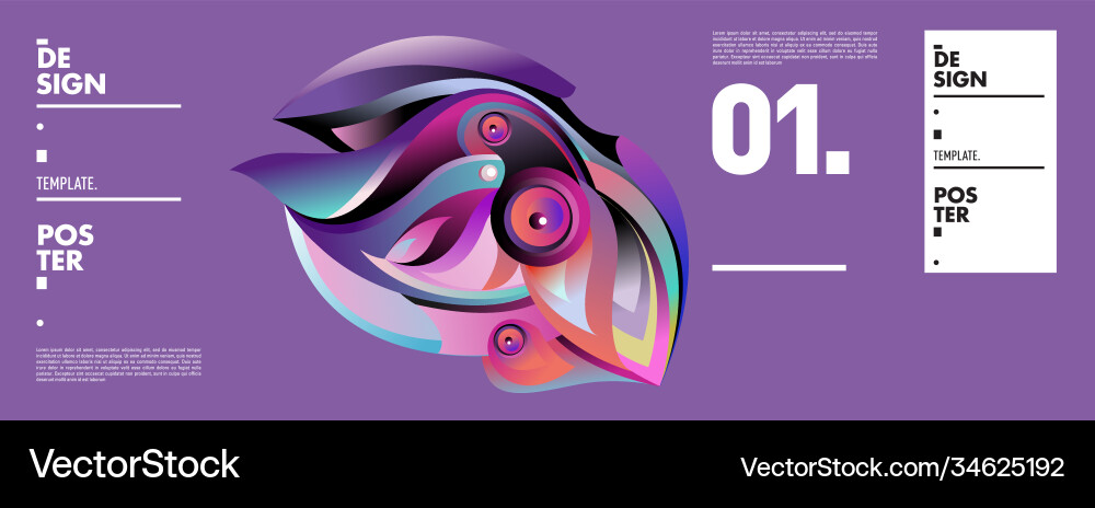 Landing page background template with colorful Vector Image