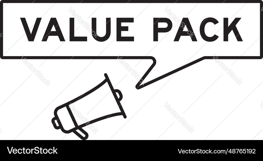 Megaphone icon with speech bubble in word value Vector Image