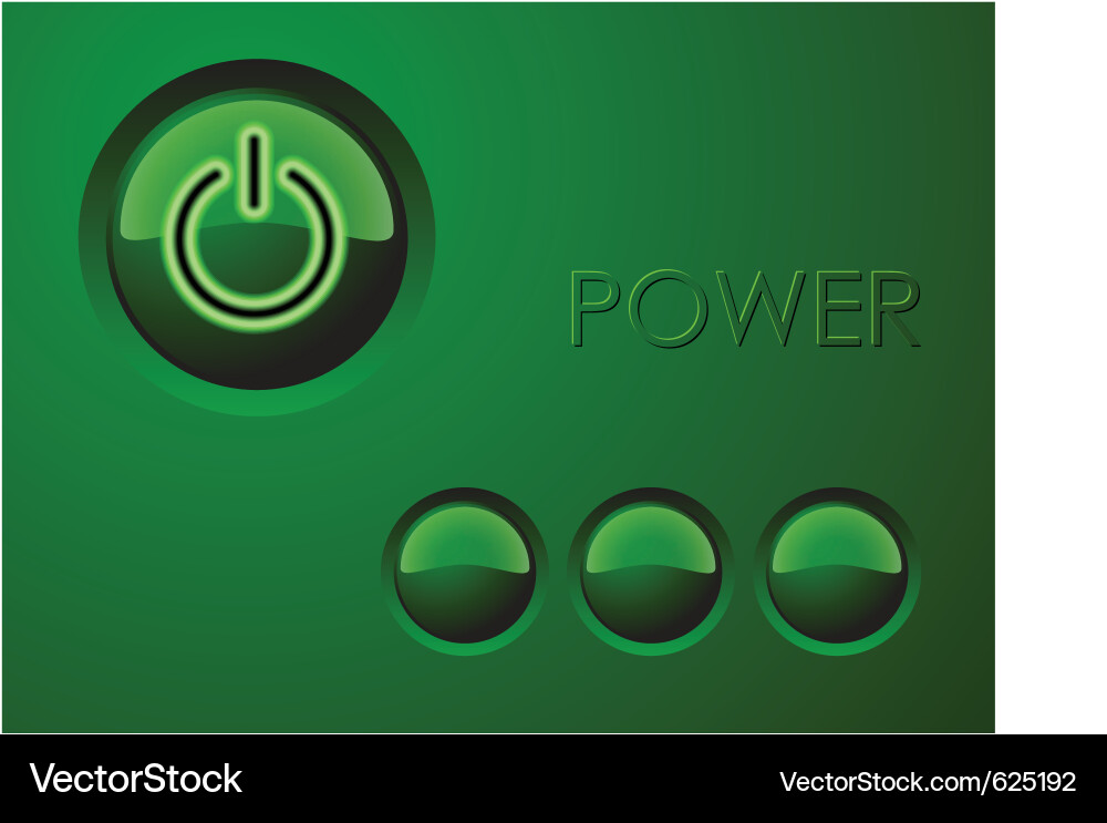 Power buttons vector image